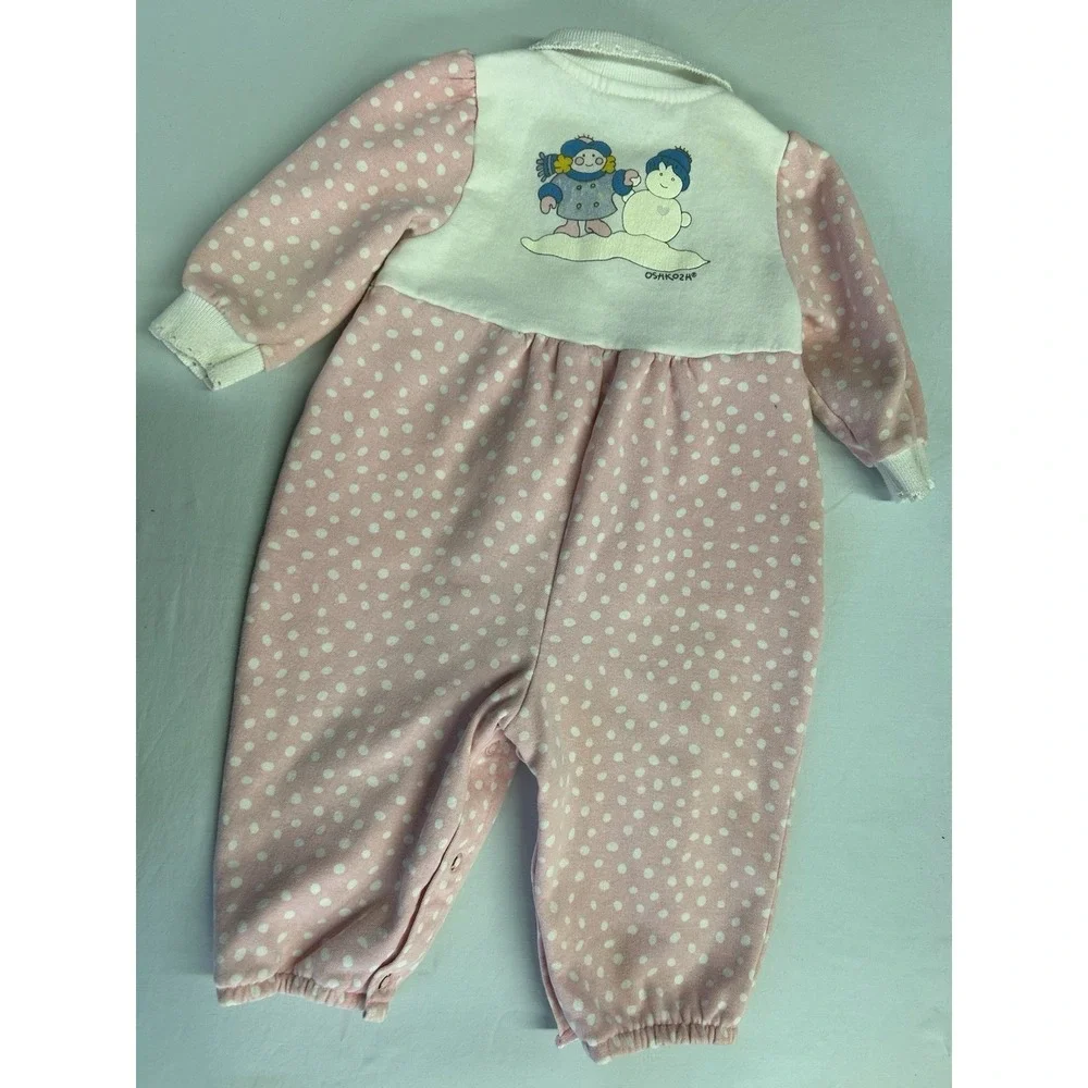 Vintage Rare 90s OshKosh The Genuine Article USA 12M Pink Romper